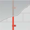 Surface mount vertically behind plaster